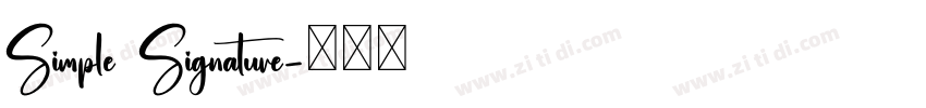Simple Signature字体转换 Simple Signature字体转换